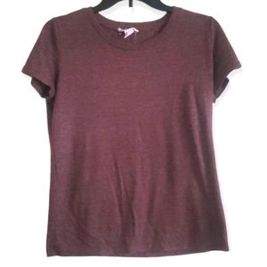 Forever 21 Womens M Burgundy Short Sleeve Crewneck T-Shirt